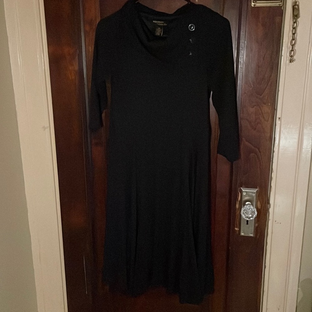 Black knit maxi dress